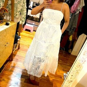 The Rachel Zoe perfect frothy cotton eyelet midi dress - NWT, size S/M